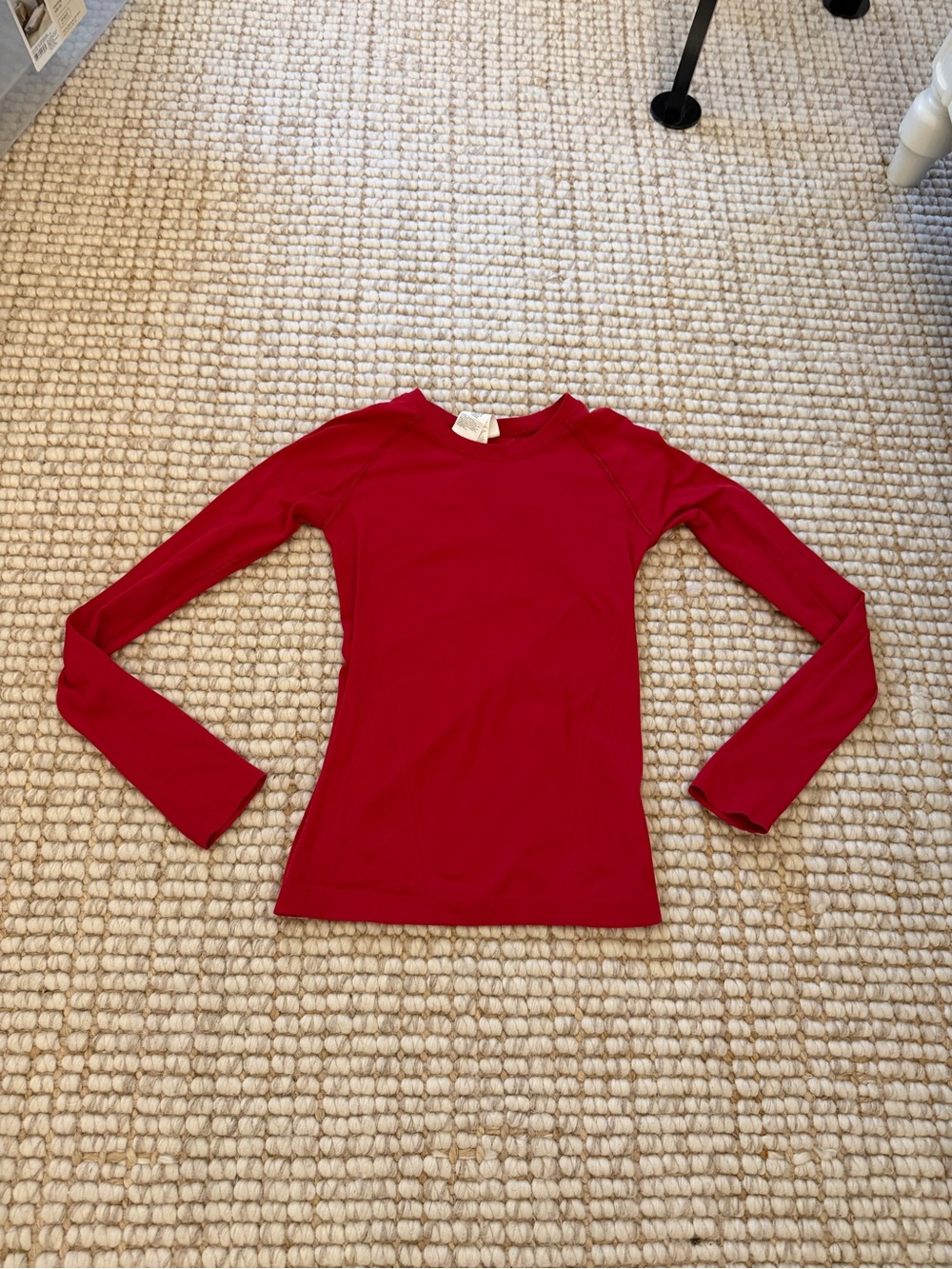 Athleta Red Long-Sleeve Crew Tee